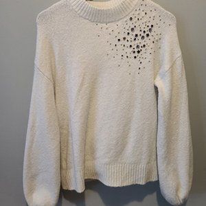 Cream Sweater with Gemstones (Target)